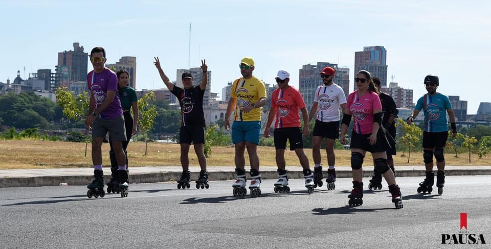 Rollerblading in Asunción